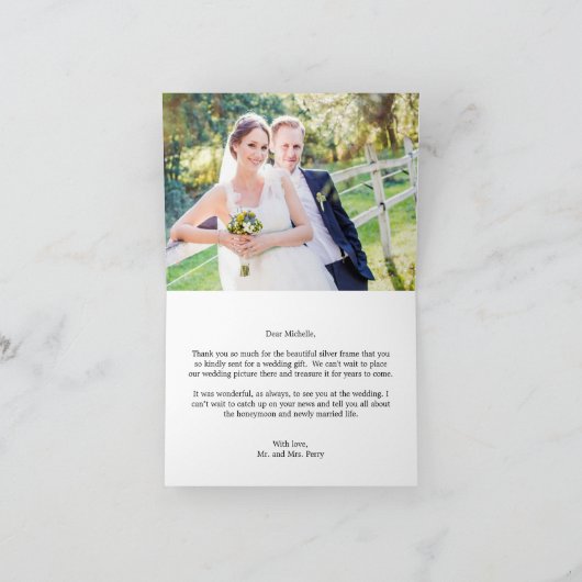 Zoete Collage Trouw Dankkaart - Roze Bedankkaart (Binnen)