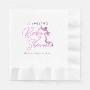 Zoete Coquette Paarse Strik Das Elegante Baby Show Servet