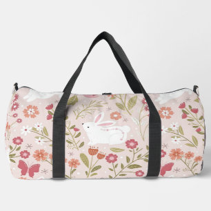 Zoete Cottagecore Konijn en Botanicals Plunjezak