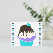 Zoete Cupcake Briefkaart (Staand voorkant)