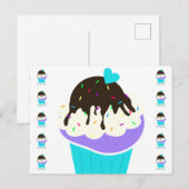 Zoete Cupcake Briefkaart (Voorkant / Achterkant)