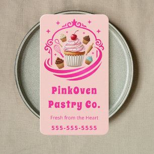 Zoete Cupcake Thuis Bakkerij Pastry Chef Modern Cu Visitekaartje