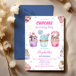 Zoete Cupcake Verjaardagsfeest Uitnodiging