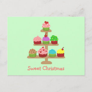 Zoete Cupcakes Kerstkaarten Feestdagenkaart