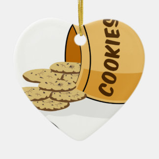 Zoete Dessert Voedsel Koekje Pot Chocolade Keramisch Ornament