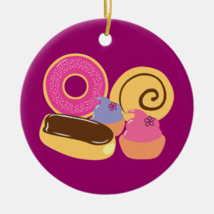 Zoete desserts keramisch ornament