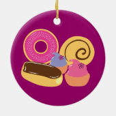 Zoete desserts keramisch ornament (Achterkant)