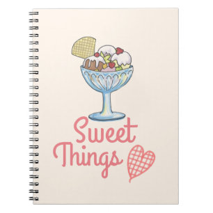 Zoete dingen - Ice Cream Sundae Pink Notitieboek