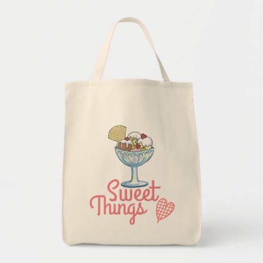 Zoete dingen - Ice Cream Sundae Tote Bag (Voorkant)