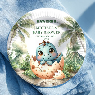 Zoete Dino Baby Shower Broeden Binnenkort Naambord Papieren Bordje