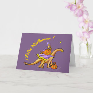 Zoete Dinosaurus Halloween Kaart