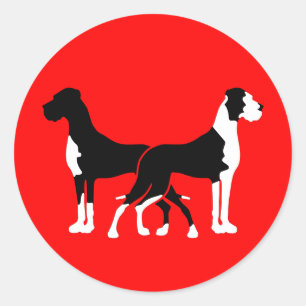 Zoete Dog in het wit Classic Round Sticker