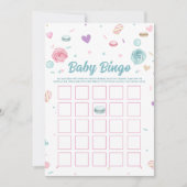 Zoete Donut Baby Bingo Spellen Kaart (Voorkant)