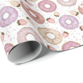 Zoete donut met sprinkhaankrulpapier cadeaupapier (Rol Hoek)