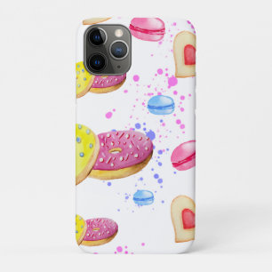 Zoete donuts met kleurrijk glazen patroon iPhone 11 pro hoesje