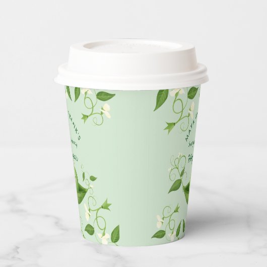 Zoete doperwt in een pod-Baby shower papierbekertj Papieren Bekers (Links)