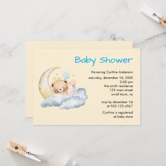 Zoete dromen teddybeer Jongens baby Shower Kaart