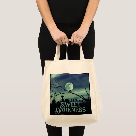 Zoete duisternis met aangepaste tekst tote bag (Voorkant (product))