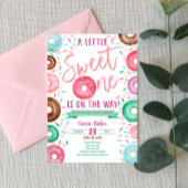 Zoete Eén Donut Thema Baby Shower Uitnodiging