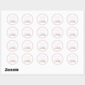 Zoete Eén Ijs Verjaardags Favor Sticker (Vel)