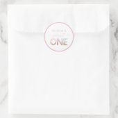 Zoete Eén Ijs Verjaardags Favor Sticker (Tas)