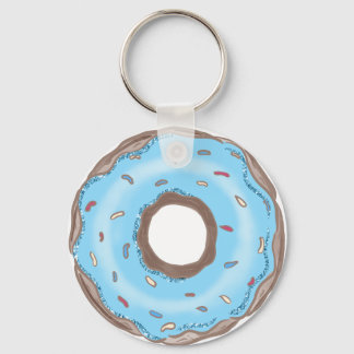 Zoete Eén Jongen Blauwe Donut Verjaardags Favors K Sleutelhanger