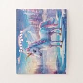 Zoete Eenhoorn op Frozen Lake Legpuzzel (Verticaal)