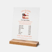 Zoete & Elegante Aangepaste Dessertmenu Acryl Bord (Hoek)