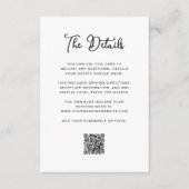 Zoete en grillige bruiloft Gast Details QR Code Informatiekaartje (Voorkant)