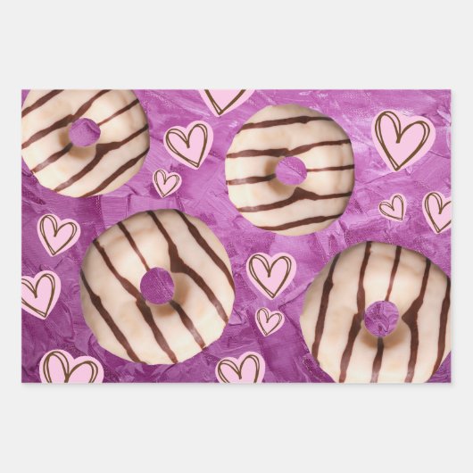 Zoete en kleurrijke Rainbow Donut Gift Wrap Inpakpapier Vel (Voorkant 2)