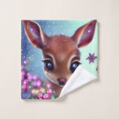 Zoete en Schattige Baby Deer Bad Handdoek (Wasdoekje)