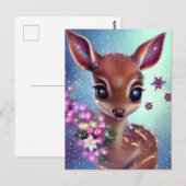 Zoete en Schattige Baby Deer Briefkaart (Voorkant / Achterkant)