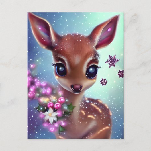 Zoete en Schattige Baby Deer Briefkaart (Voorkant)