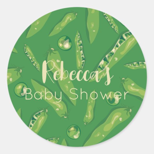 Zoete erwt baby shower Sticker (Voorkant)