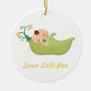 Zoete erwt in een pod Baby Nursery Room Decor Keramisch Ornament