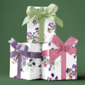 Zoete Erwt Inpakpapier Plat Vel Set van 3