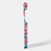 Zoete erwten en hommels, roze en blauw iPhone hoesje (Linkerkant)