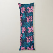 Zoete erwten en hommels, roze en blauw lichaamskussen (Achterkant (Verticaal))