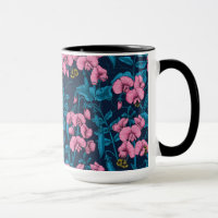 Zoete erwten en hommels, roze en blauw
