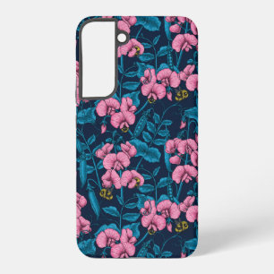 Zoete erwten en hommels, roze en blauw samsung galaxy hoesje