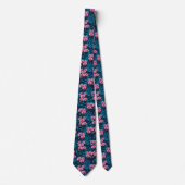 Zoete erwten en hommels, roze en blauw stropdas (Voorkant)