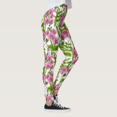 Zoete erwten en hommels, roze, groen en wit leggings (Rechts)