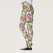 Zoete erwten en hommels, roze, groen en wit leggings (Links)