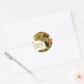  zoete erwtenbloemen bruiloft Save the Date Ronde Sticker (Envelop)