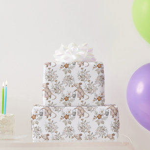 Zoete Fancy muis, roze pron, emmer, wit Cadeaupapier