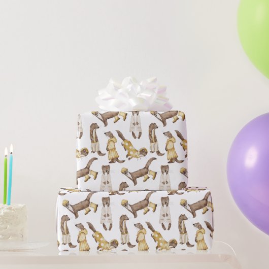 Zoete Fancy Weasels, Rainboots, Cadeaupapier (Feestgeschenken)