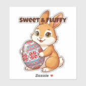 Zoete & Fluffy Konijn Vinyl Sticker (Vel)