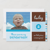 ZOETE FOTO VERJAARDAG UITNODIGT :: Grace 5L Kaart (Voorkant)