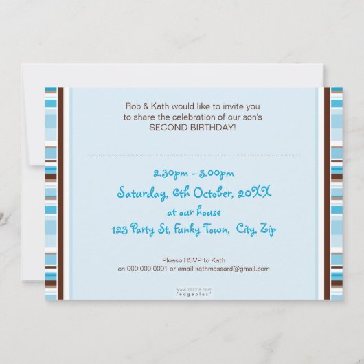 ZOETE FOTO VERJAARDAG UITNODIGT :: Grace 5L Kaart (Achterkant)