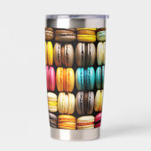 Zoete Franse Macaron Koekjes Geïsoleerde Drinkbeker (Links)